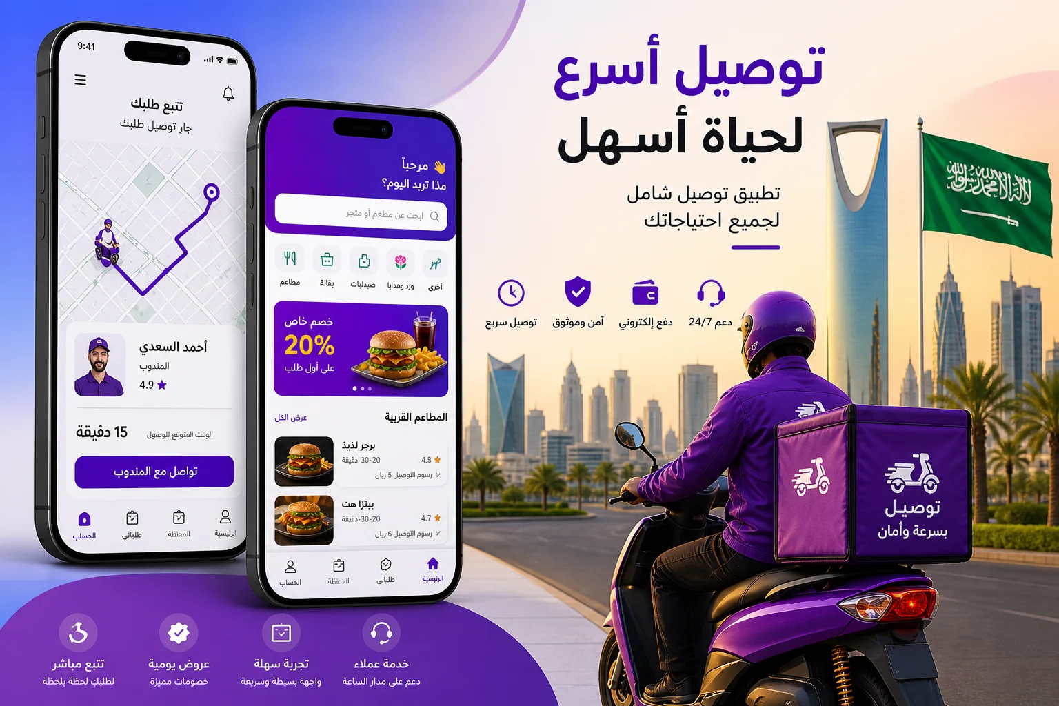 تكلفة تصميم تطبيق توصيل في السعودية: افضل شركة تصميم تطبيقات لبناء مشروع ناجح ومربح 2026