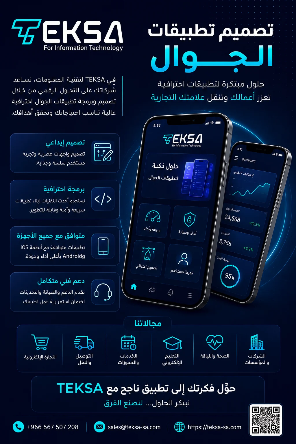 تصميم تطبيقات الجوال في السعودية – حلول رقمية احترافية من شركة TEKSA لتقنية المعلومات في 2026