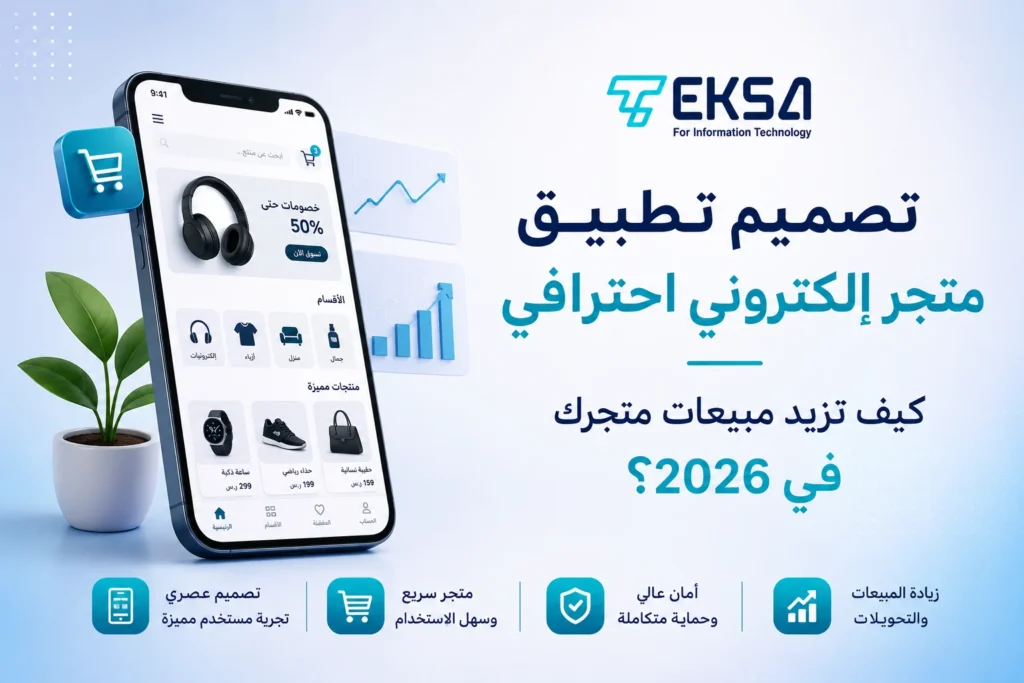 تصميم تطبيق متجر الكتروني