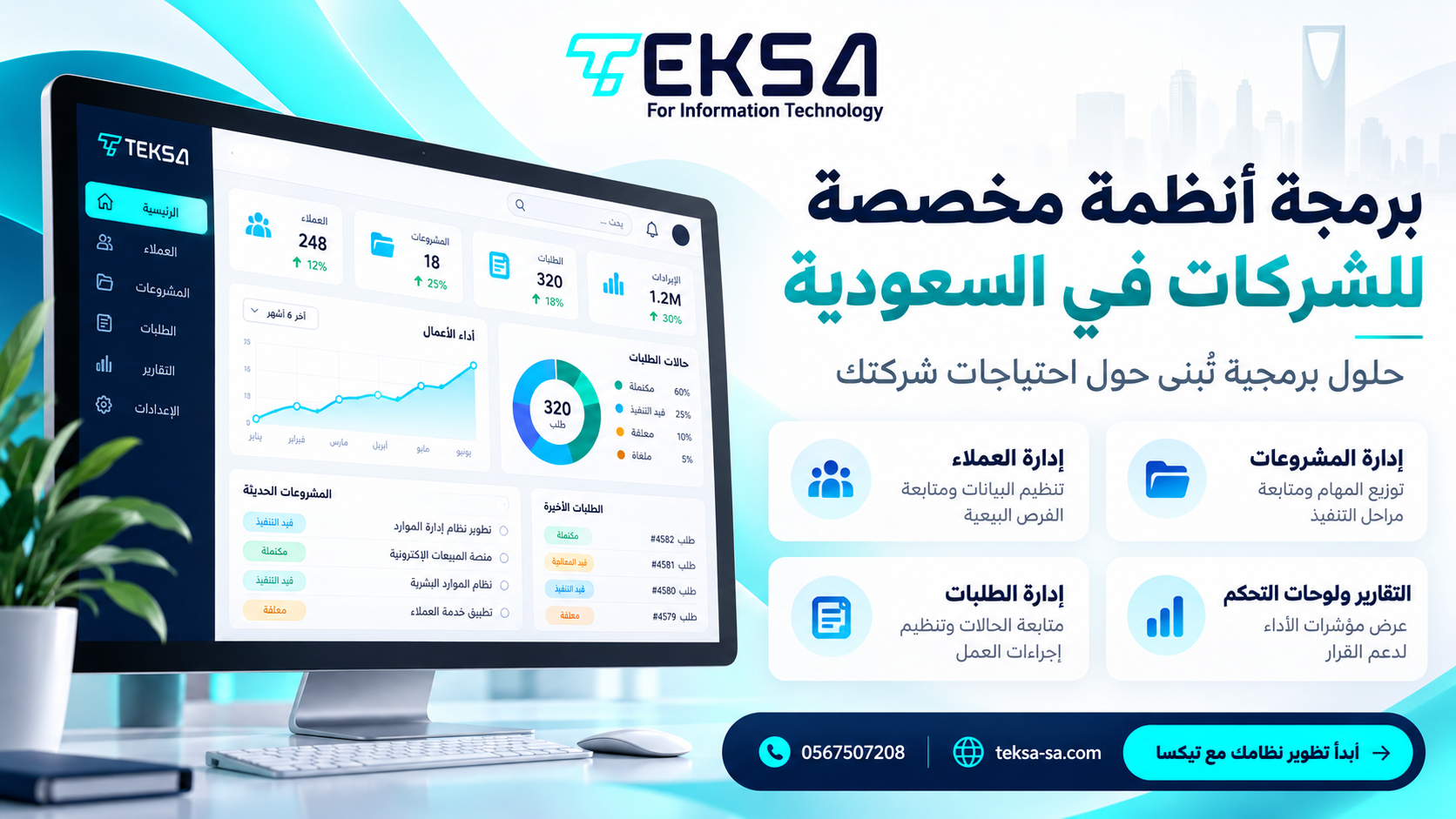 برمجة أنظمة مخصصة للشركات في السعودية